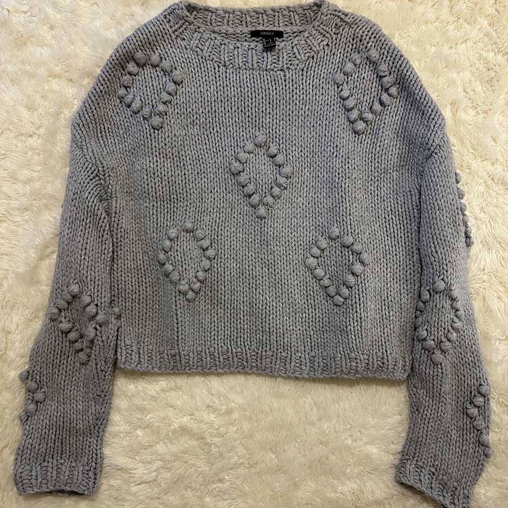 Forever 21 Gray Knit Women's Sweater